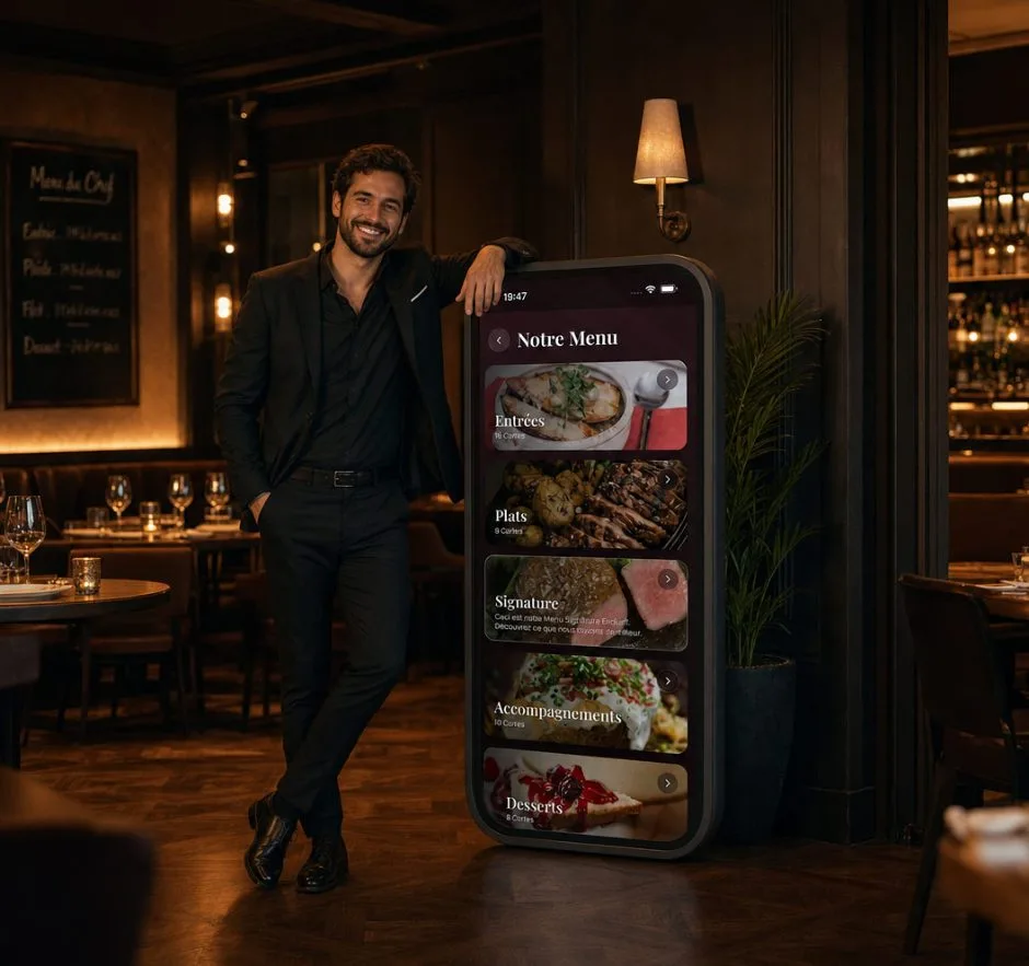 VenueStory menu in an upscale bar